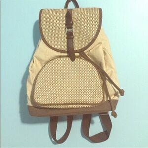 Toms Beige and Brown Backpack